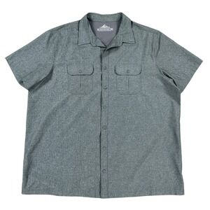 NEW Croft & Barrow Men's 2XB Big Quick Dry Shirt Short Sleeve Vented Button Gray